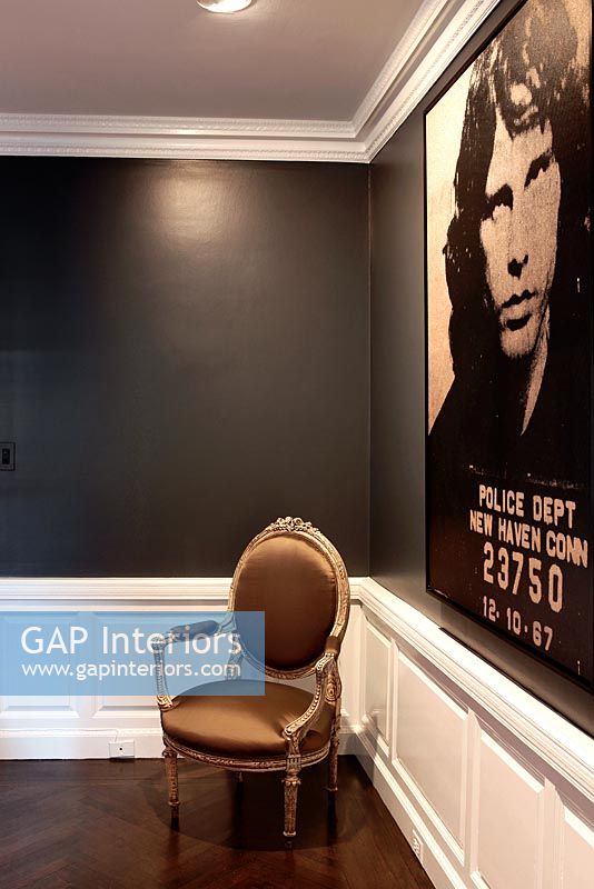 Poster of Jim Morrison and classic armchair 