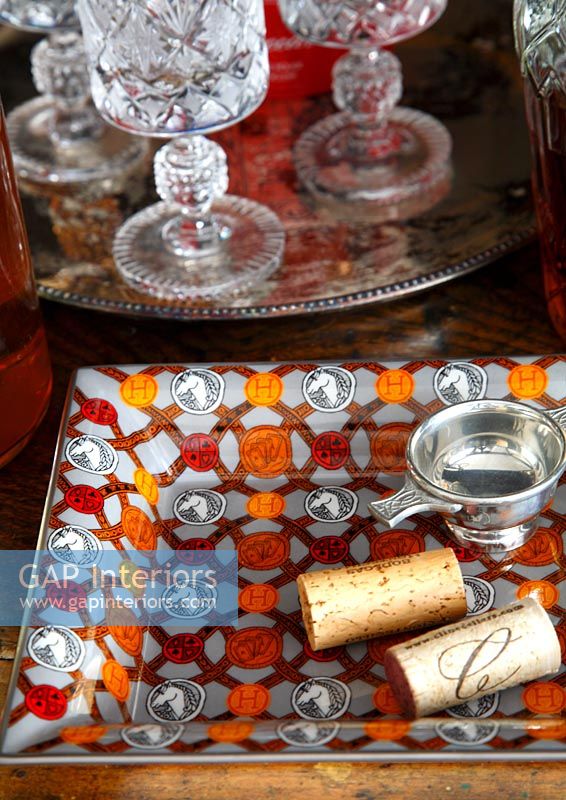 Equestrian themed tray and silverware 
