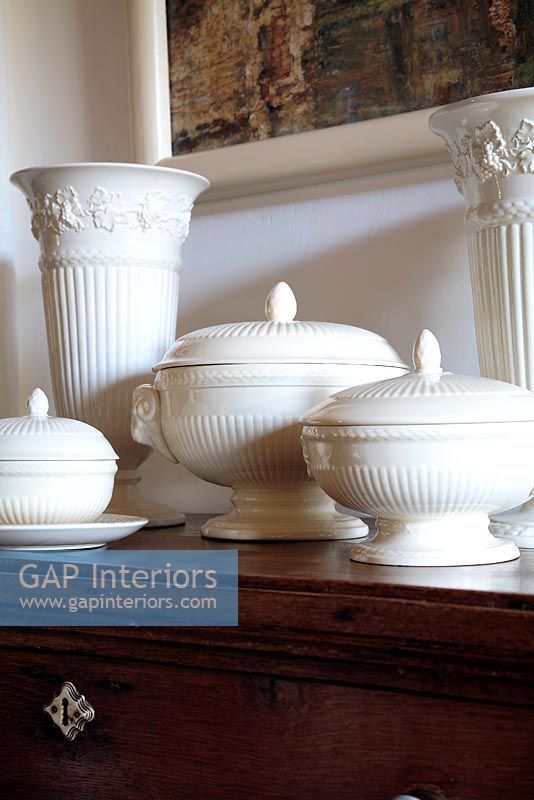 Collection of classic white ceramics 