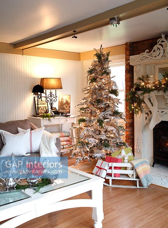 Interiors decorated for Christmas