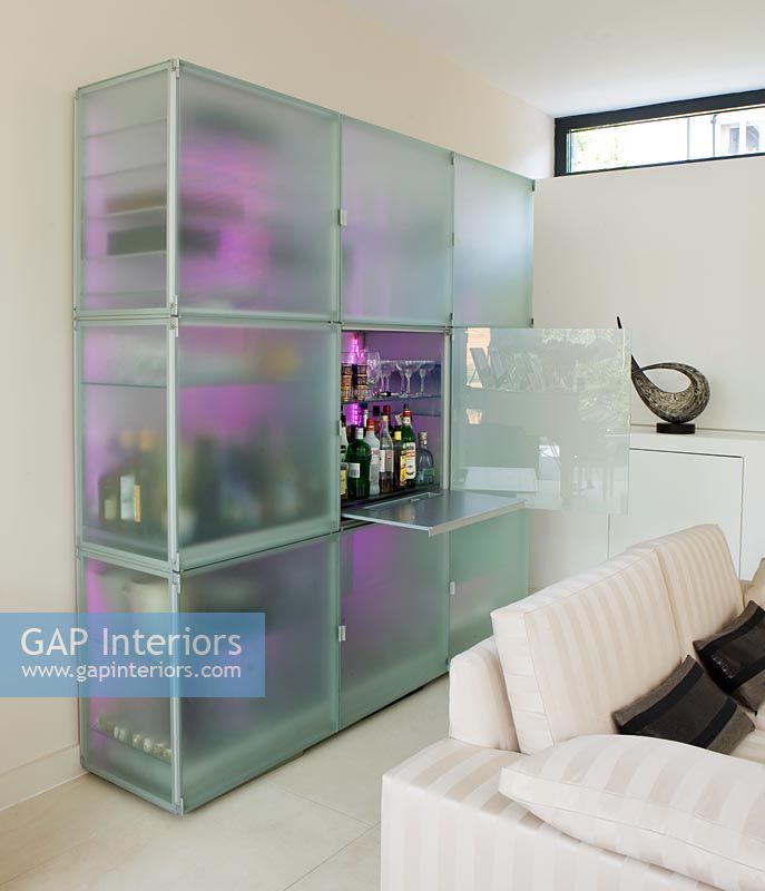 Frosted glass cabinet