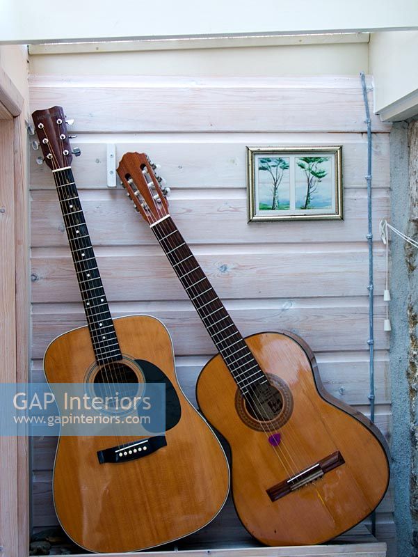 Two acoustic guitars 
