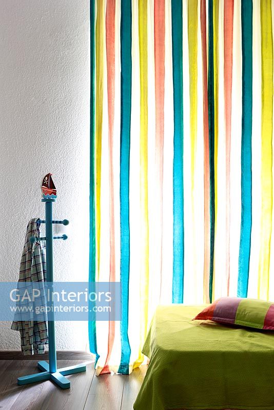Colorful modern bedroom curtains