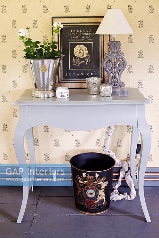 Grey console table