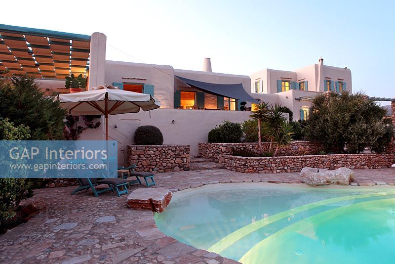 Greek villa with swimming pool