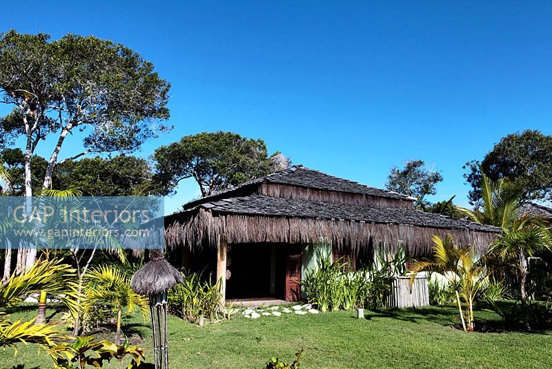 Tropical beach house and garden