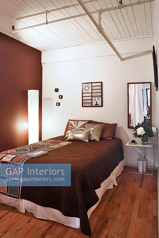 Modern brown bedroom 