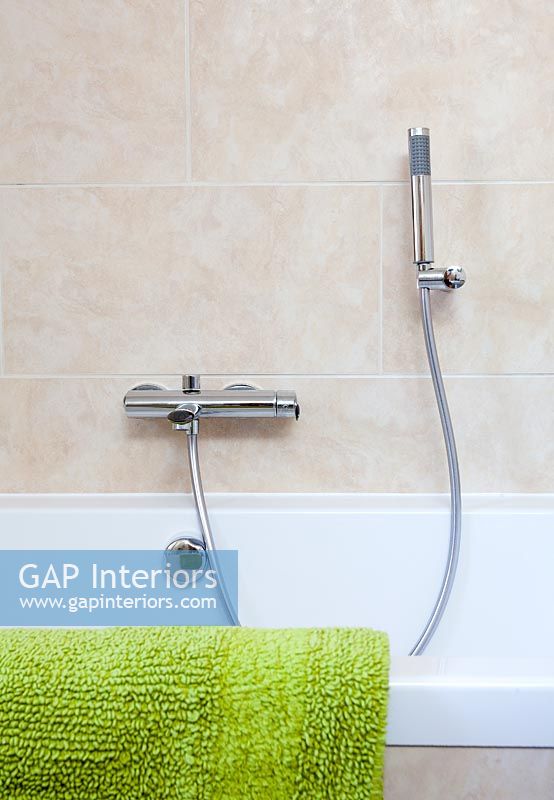 Modern taps and shower attachment