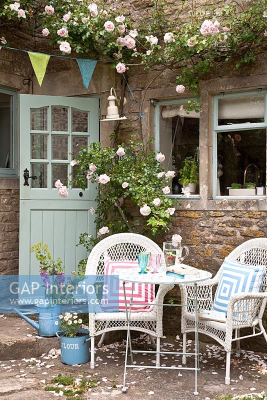 Country patio by back door