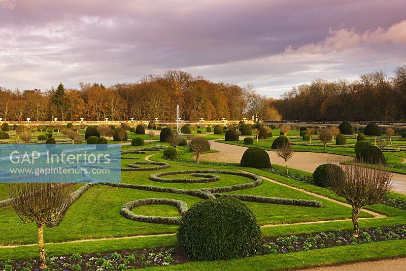 Formal garden, Chateau de Chenonceau, Loire Valley, France