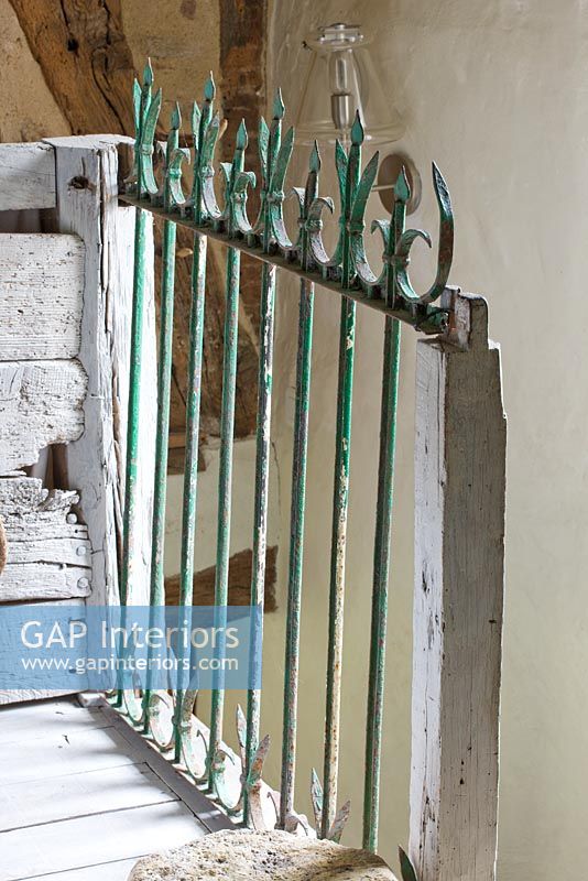 Decorative bannisters made from old gate