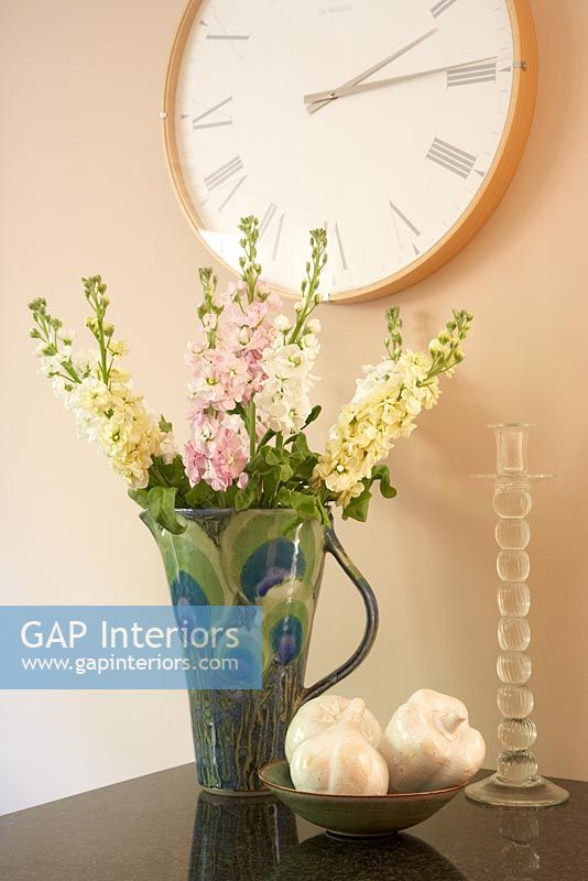 Flowers in decorative jug