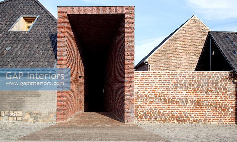 Entrance to contemporary barn conversion
