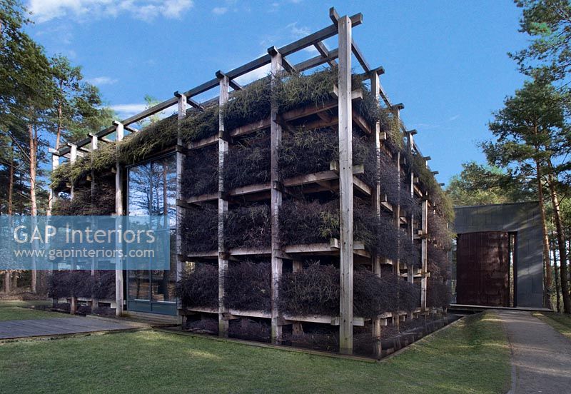 Contemporary building with living wall