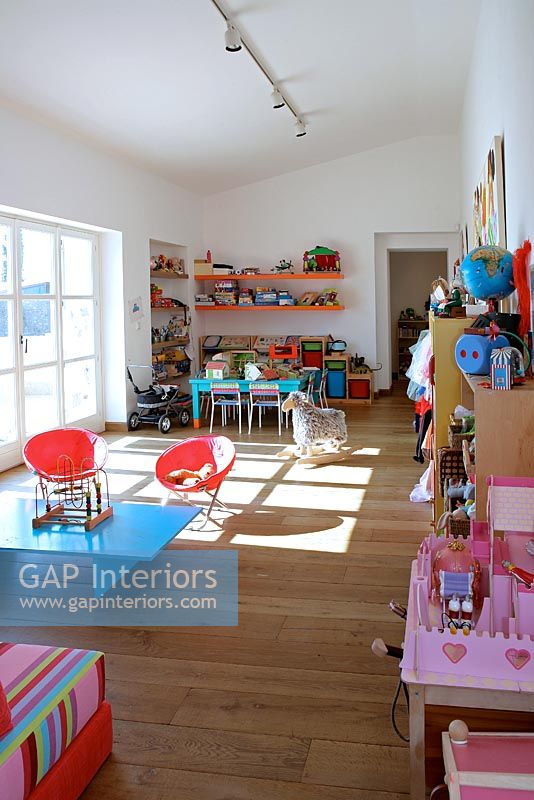 Colourful kids' playroom