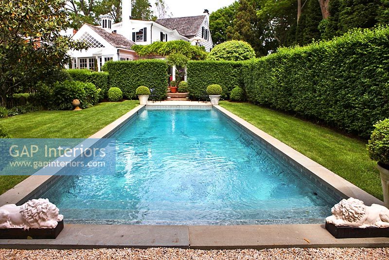 Country garden with pool