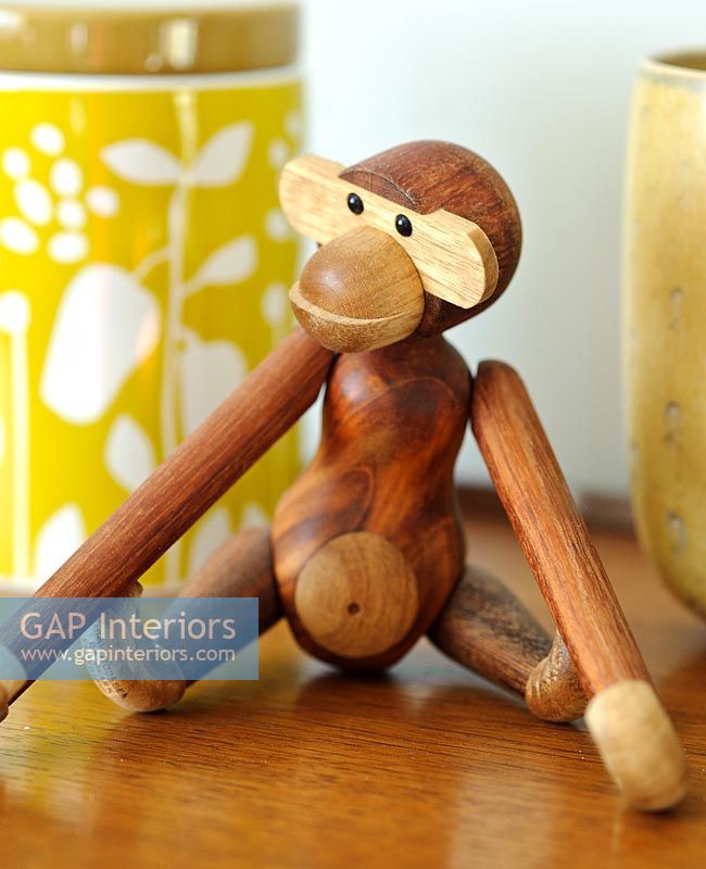 Wooden monkey toy