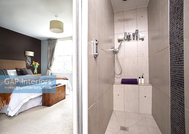 Modern bedroom and en suite wet room