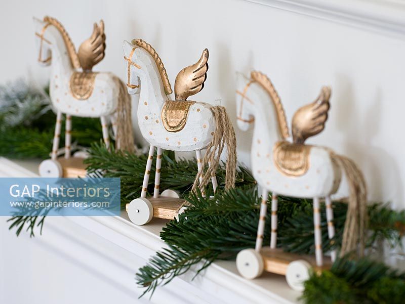 Christmas decorations with Pine foliage