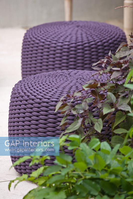 Purple garden seating