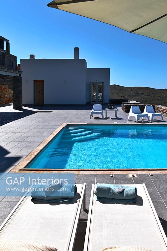 Luxury patio with pool