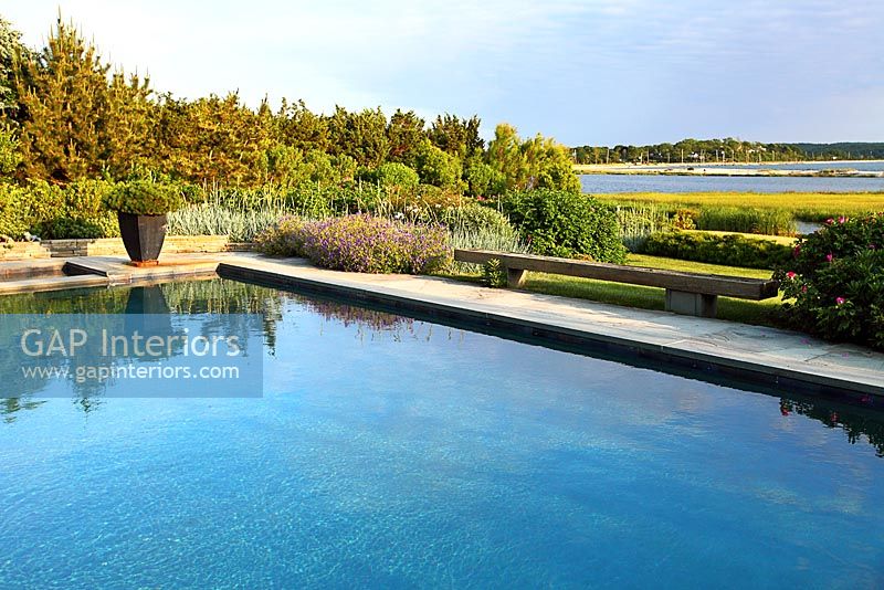 Country garden with swimming pool and scenic view
