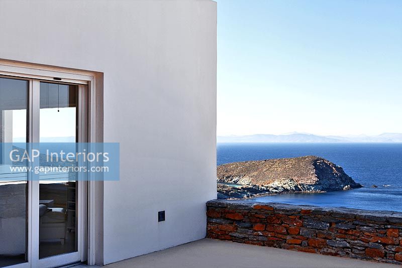 Greek villa and sea view