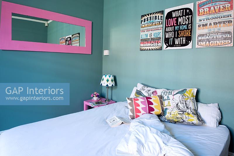 Colourful modern bedroom