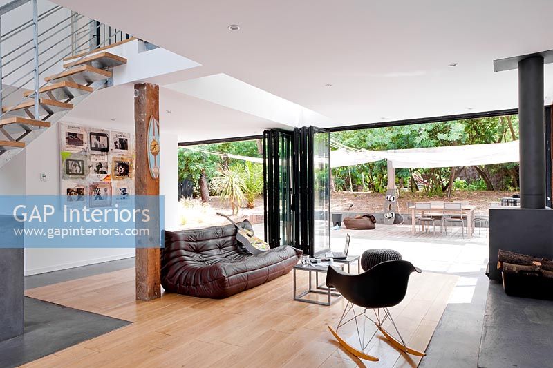Contemporary open plan living room
