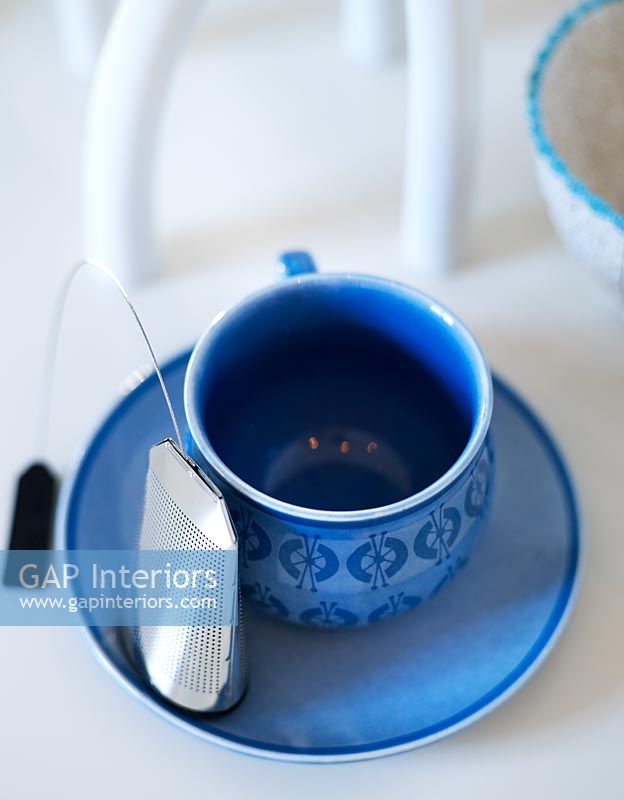 Blue teacup