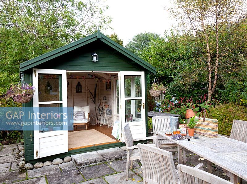 Patio and summerhouse