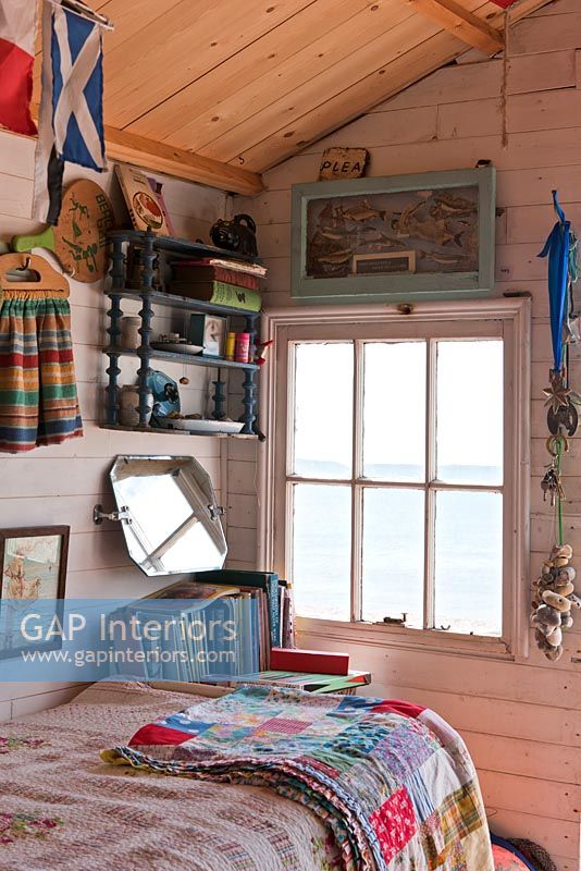 Beach hut interior