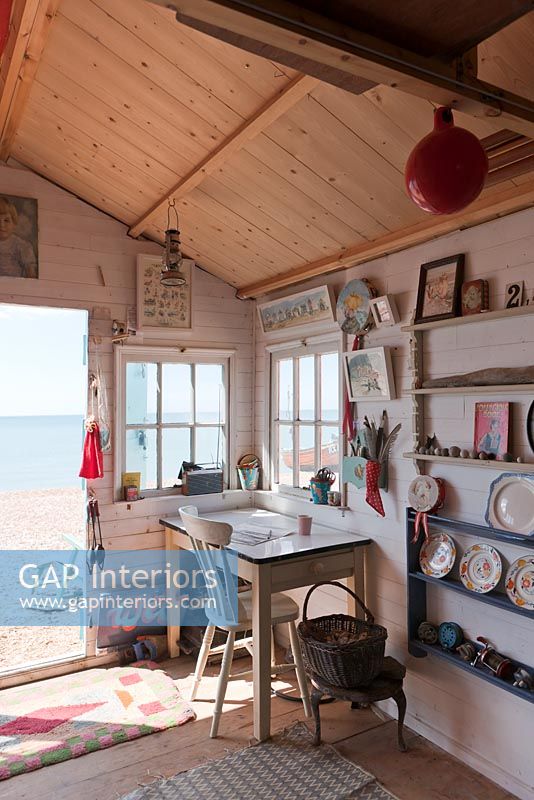 Beach hut interior