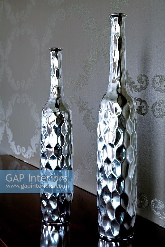 Modern metal vases