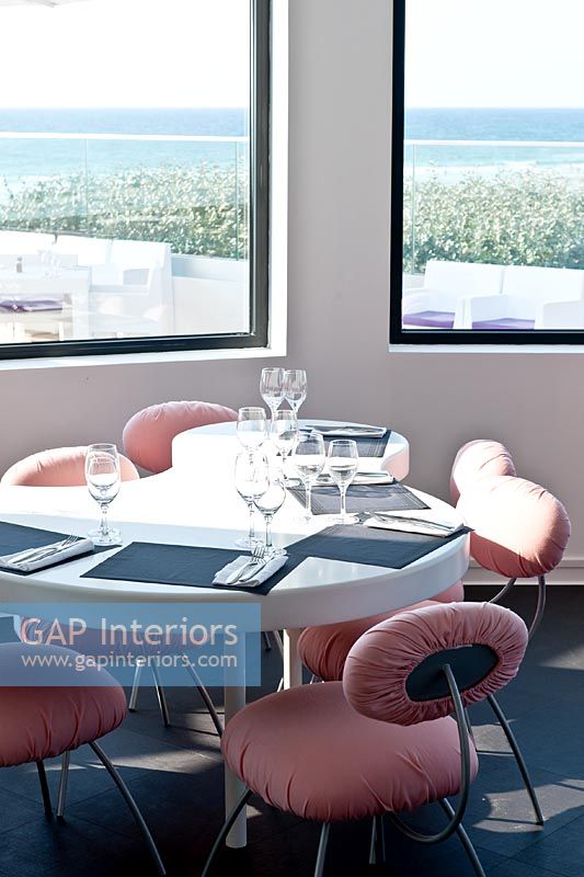 Modern dining furniture, L'Hotel de la Plage
