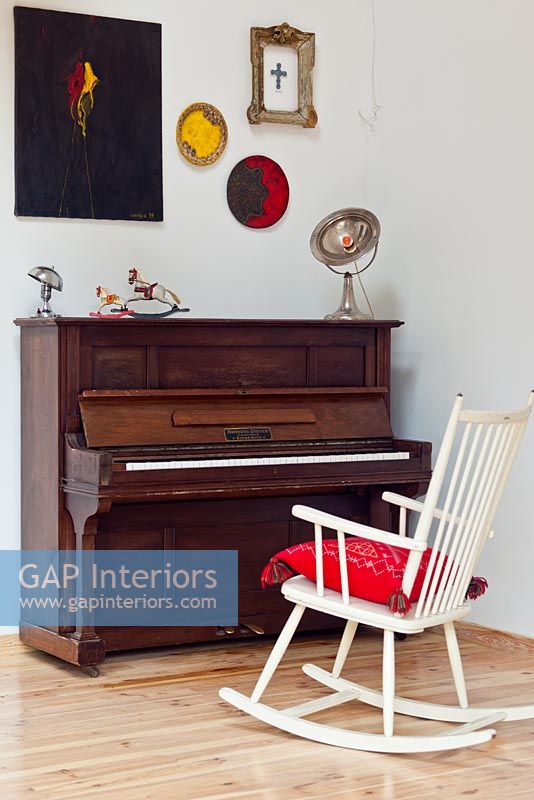 Piano and rocking chair