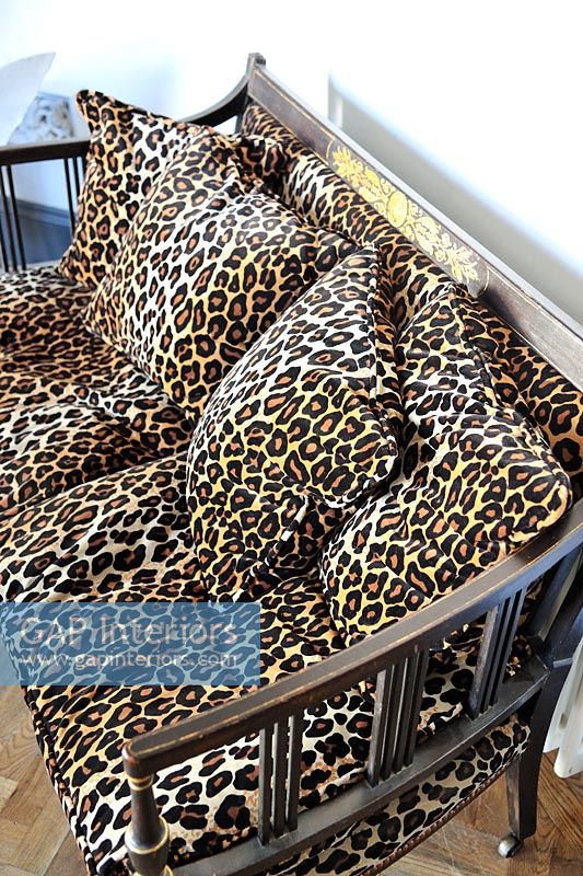 Leopard print sofa