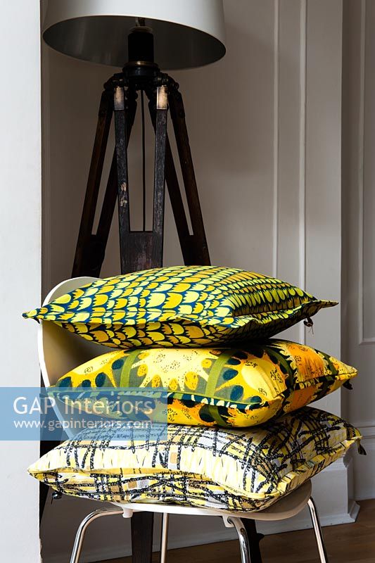 Cushions made from vintage fabric