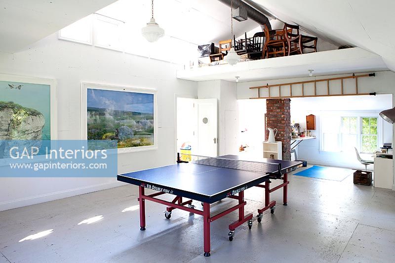 Games room with table tennis table
