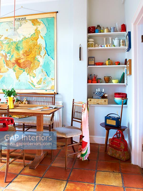 Colourful kitchen diner