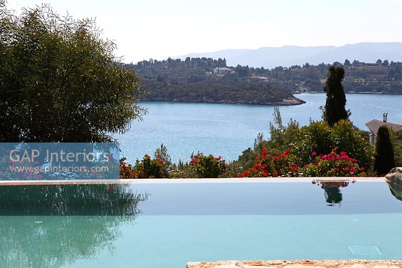 Infinity pool with view of sea