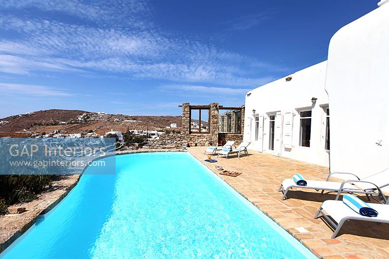 Greek villa and pool