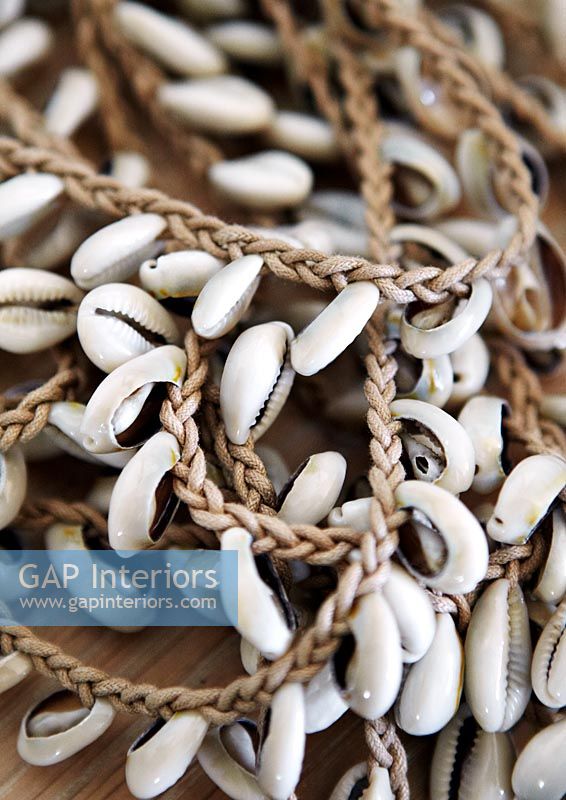 Decoration made from cowrie shells