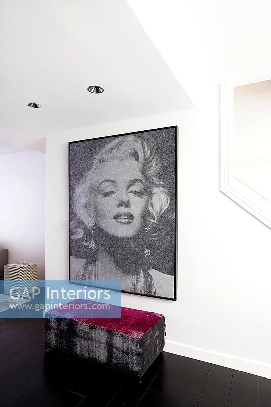 Marilyn Monroe poster in hall
