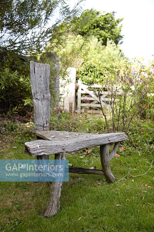 Rustic garden seat