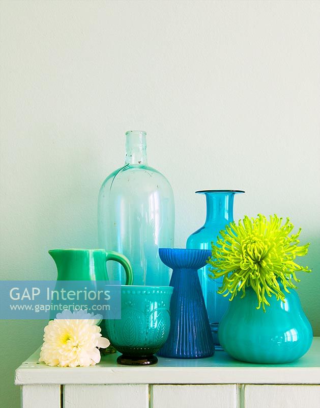 Colourful modern vases