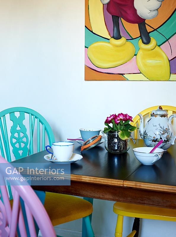 Colourful kitchen furniture