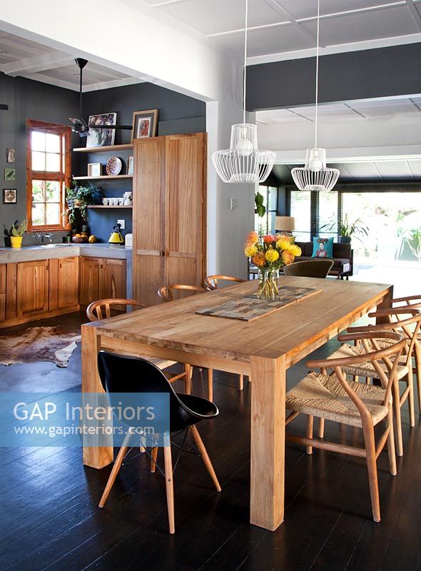 Chunky wooden kitchen table