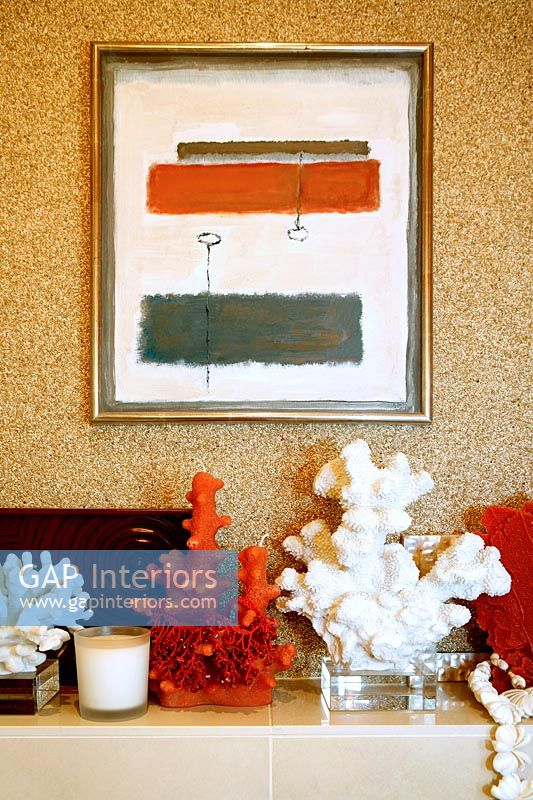 Corals and abstract painting