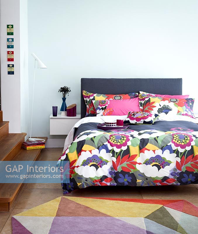 Colourful modern bedroom